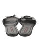 Prada Sport Patent Leather Bow Accents Slides