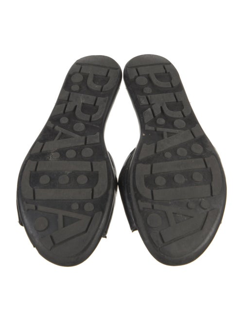 Prada Sport Patent Leather Bow Accents Slides