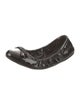 Prada Sport Patent Leather Bow Accents Ballet Flats
