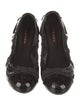 Prada Sport Patent Leather Bow Accents Ballet Flats