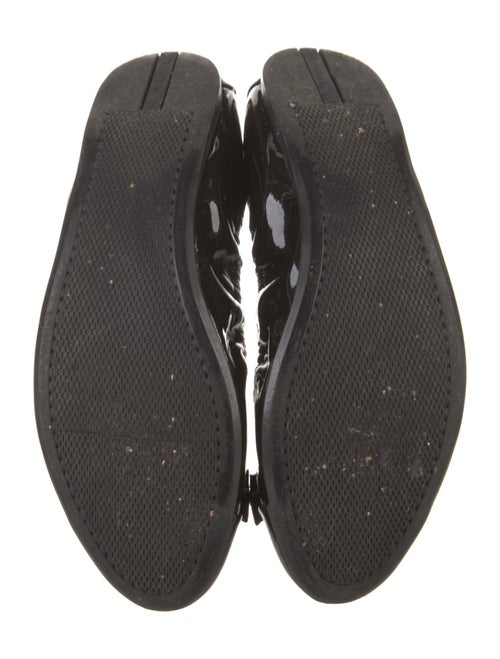 Prada Sport Patent Leather Bow Accents Ballet Flats