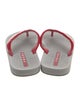 Prada Sport Patent Leather Printed Flip Flops