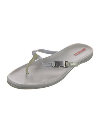 Prada Sport Canvas Flip Flops