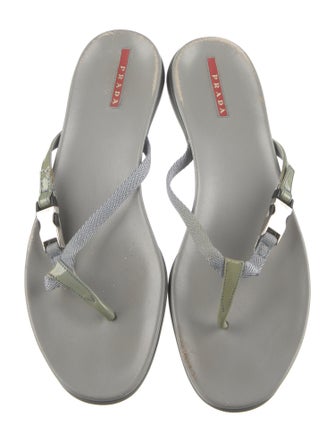 Prada Sport Canvas Flip Flops