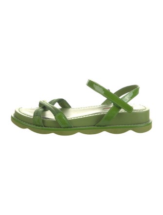 Prada Sport Patent Leather Slingback Sandals