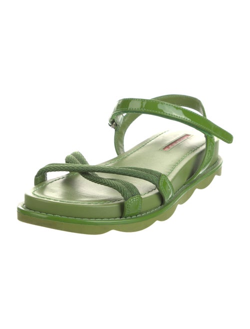 Prada Sport Patent Leather Slingback Sandals