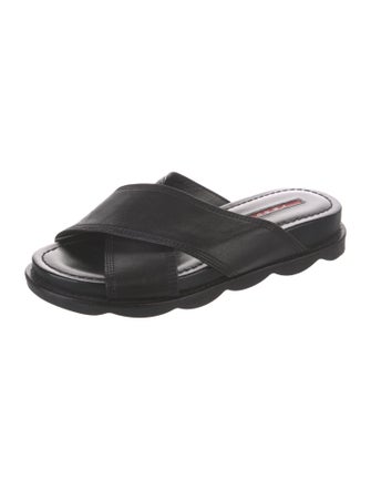 Prada Sport Leather Slides