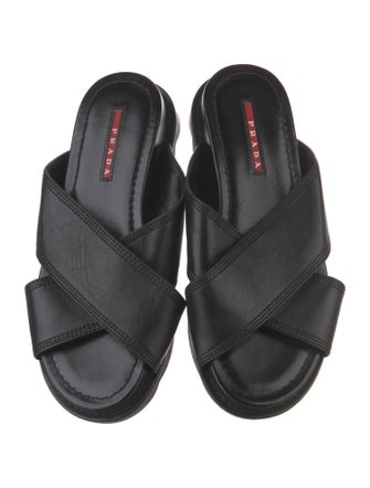 Prada Sport Leather Slides
