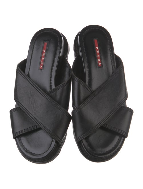 Prada Sport Leather Slides