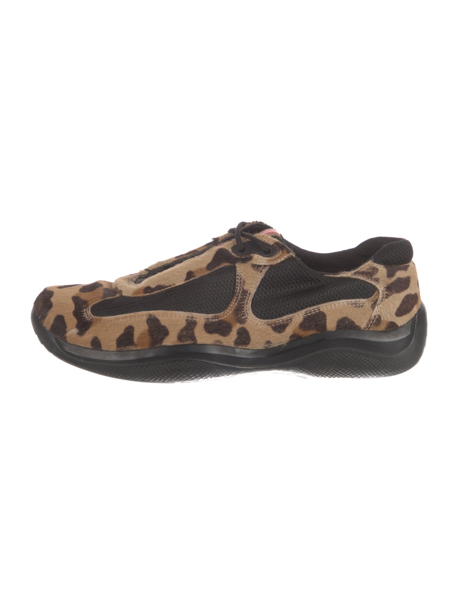 Prada Sport Leopard Americas Cup Sneakers