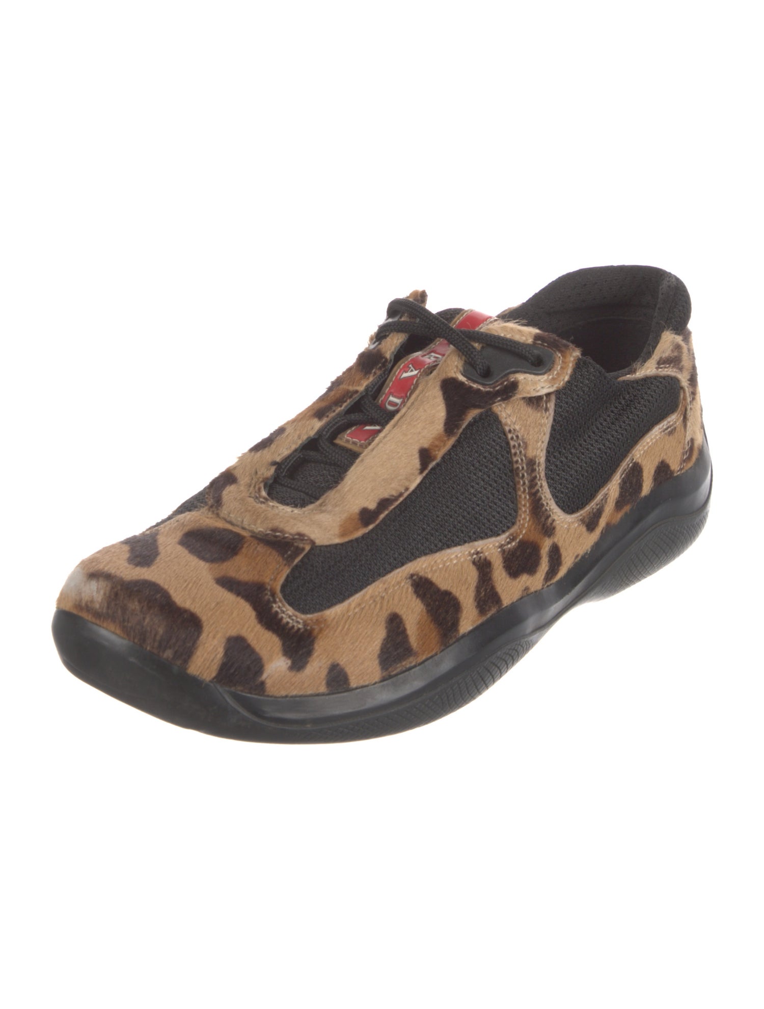Prada Sport Leopard Americas Cup Sneakers