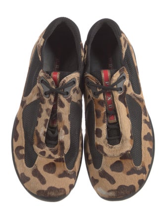 Prada Sport Leopard Americas Cup Sneakers