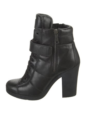 Prada Sport Leather Combat Boots