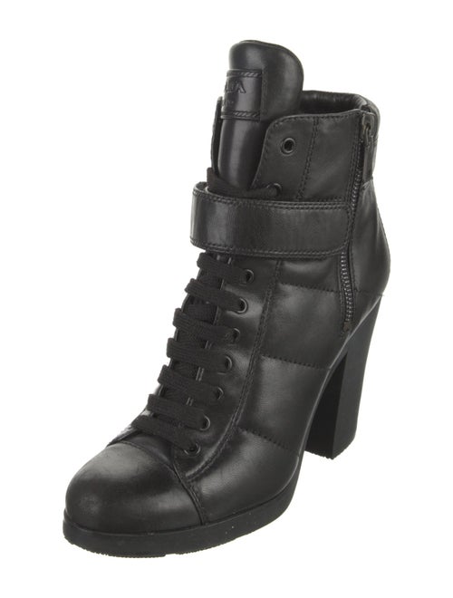 Prada Sport Leather Combat Boots