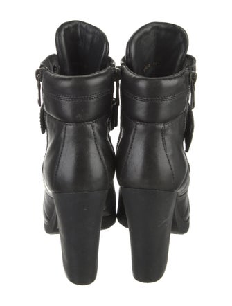Prada Sport Leather Combat Boots