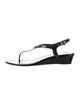 Prada Patent Leather T-Strap Sandals