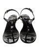 Prada Patent Leather T-Strap Sandals