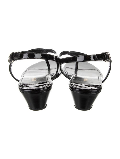 Prada Patent Leather T-Strap Sandals