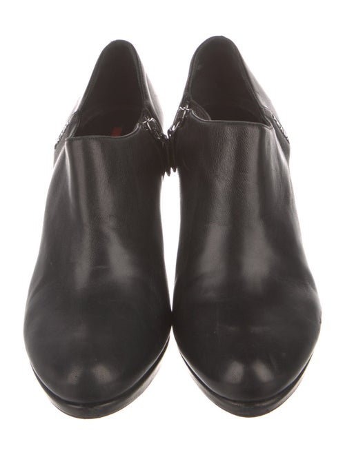 Prada Sport Leather Leather Trim Embellishment Boots