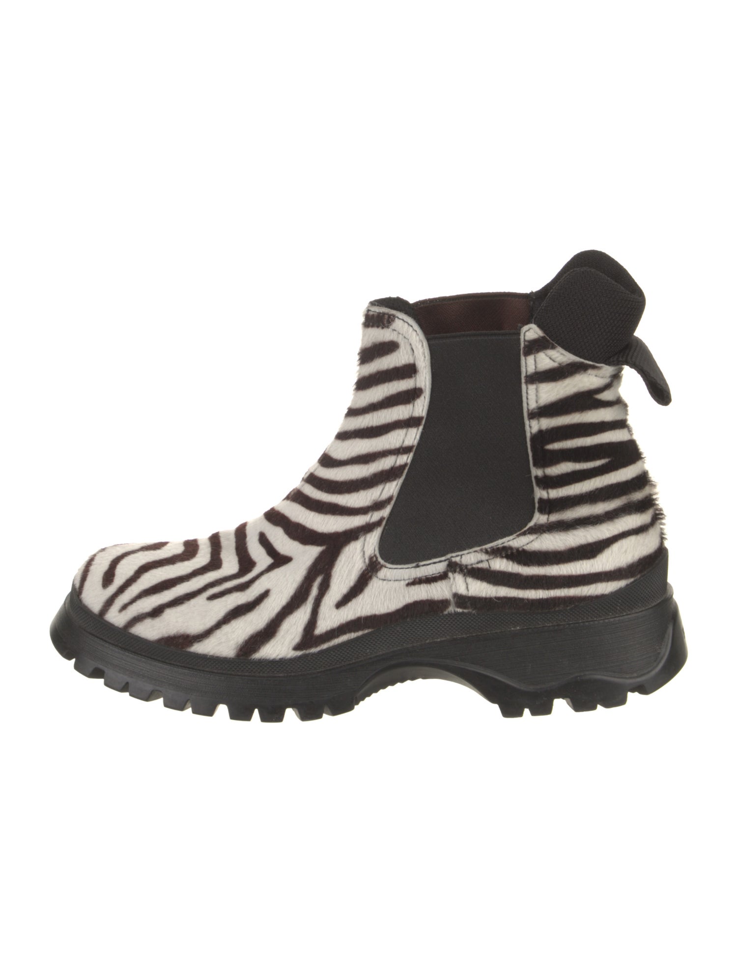 Prada Sport Ponyhair Animal Print Hiking Boots