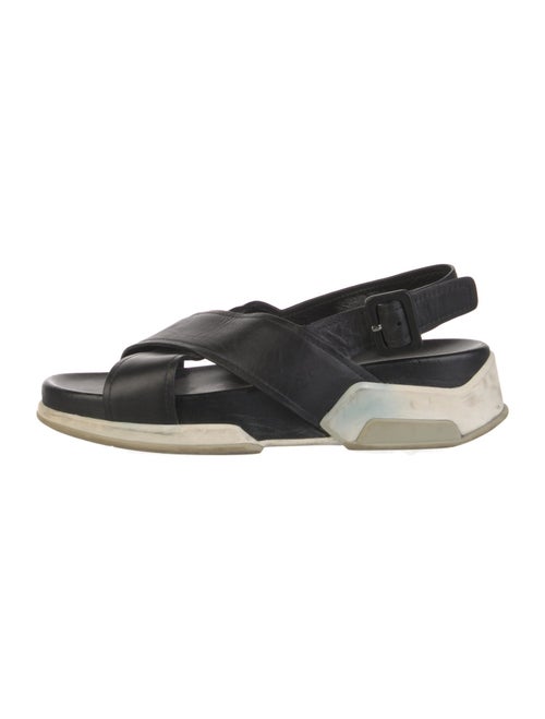 Prada Sport Leather Slingback Sandals