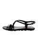 Prada Sport Patent Leather T-Strap Sandals