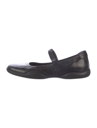 Prada Sport Leather Mary Jane Flats