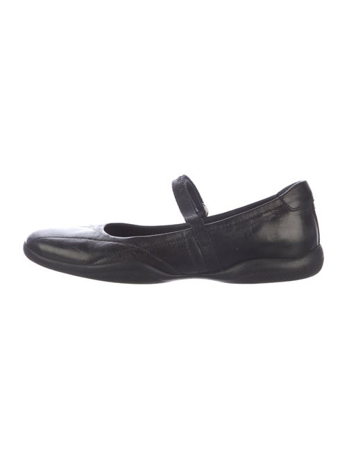 Prada Sport Leather Mary Jane Flats