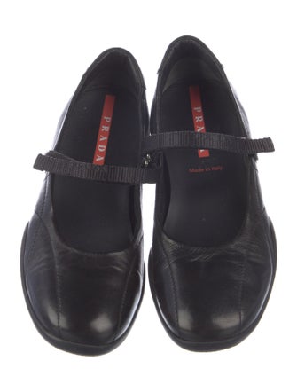 Prada Sport Leather Mary Jane Flats
