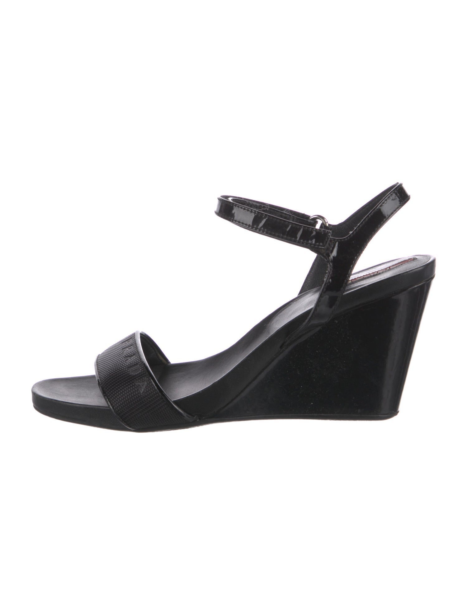 Prada Sport Patent Leather Slingback Sandals