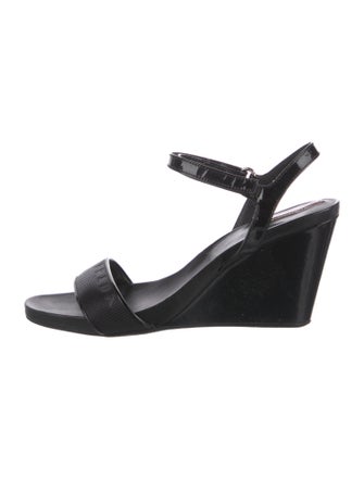 Prada Sport Patent Leather Slingback Sandals