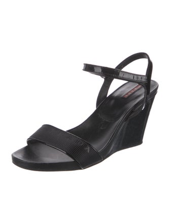 Prada Sport Patent Leather Slingback Sandals