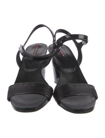 Prada Sport Patent Leather Slingback Sandals