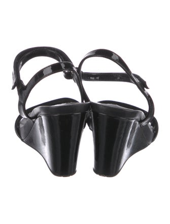 Prada Sport Patent Leather Slingback Sandals