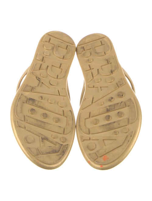 Prada Sport Enameled Metal Triangle Rubber Flip Flops