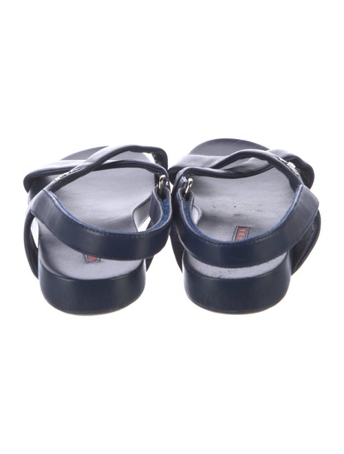 Prada Sport Leather Slingback Sandals