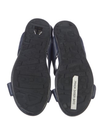 Prada Sport Leather Slingback Sandals