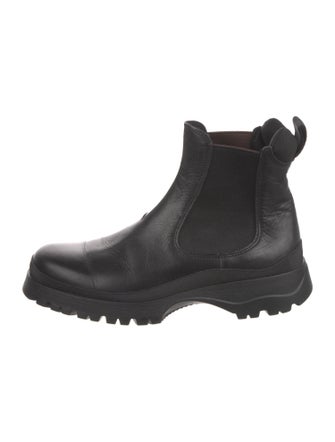 Prada Sport Leather Chelsea Boots