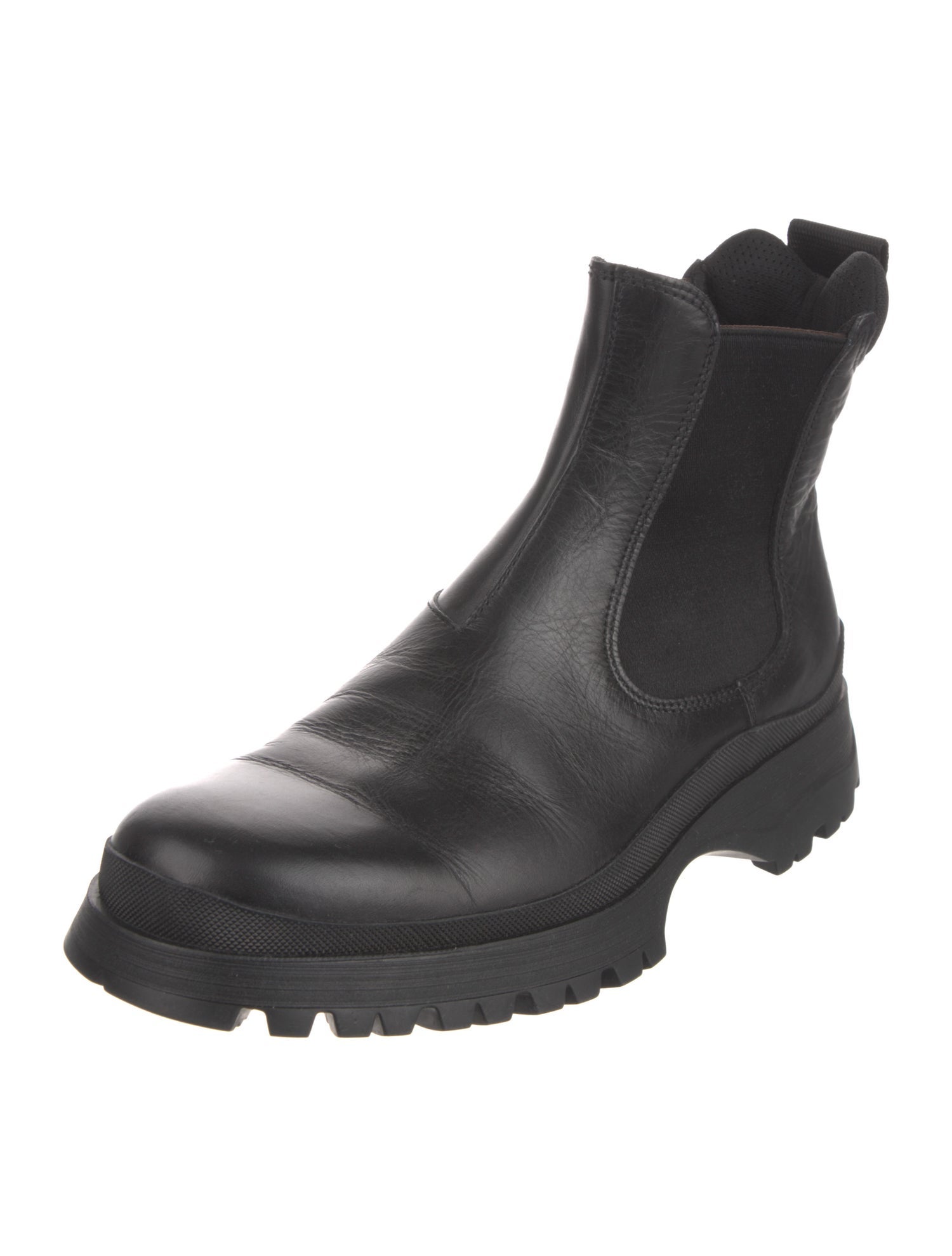 Prada Sport Leather Chelsea Boots