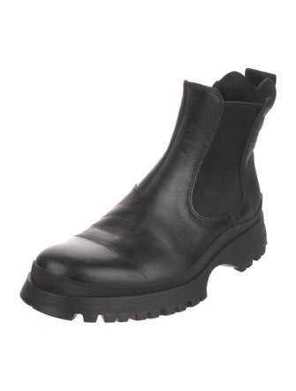Prada Sport Leather Chelsea Boots