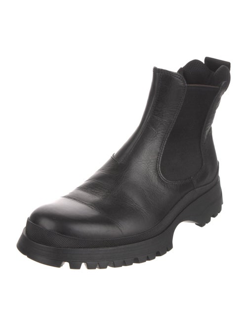 Prada Sport Leather Chelsea Boots