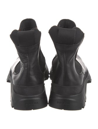 Prada Sport Leather Chelsea Boots