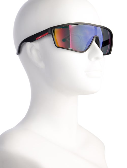 Prada Sport Shield Mirrored Sunglasses