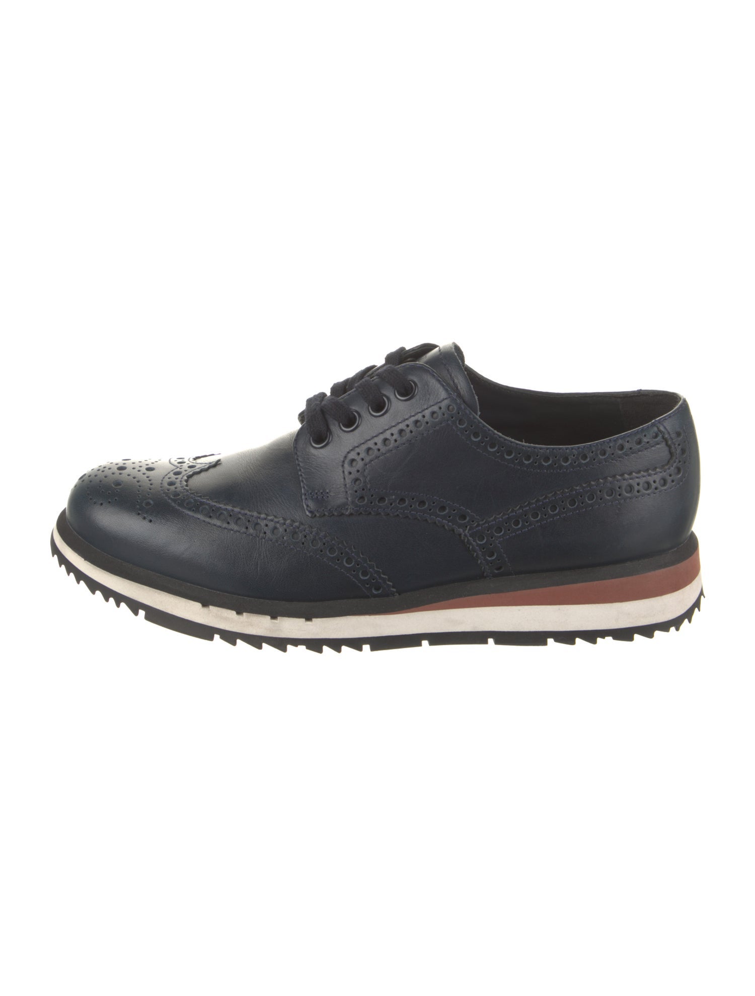 Prada Sport Leather Lasercut Accents Brogues