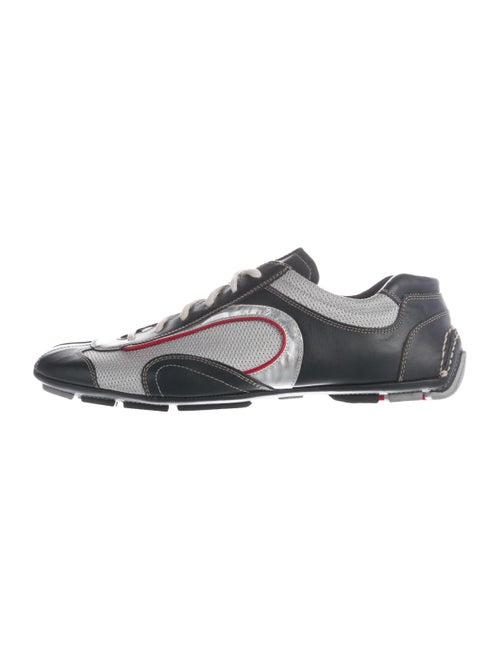 Prada Sport Signature Logo Leather Athletic Sneakers