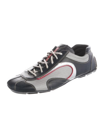 Prada Sport Signature Logo Leather Athletic Sneakers