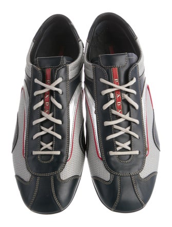 Prada Sport Signature Logo Leather Athletic Sneakers