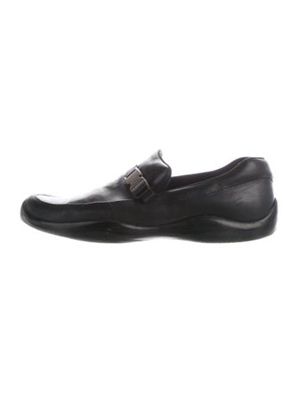 Prada Sport Signature Logo Leather Monk Straps