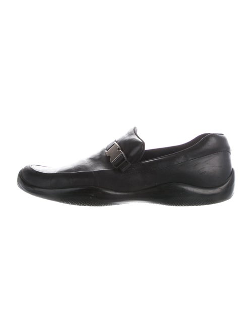 Prada Sport Signature Logo Leather Monk Straps
