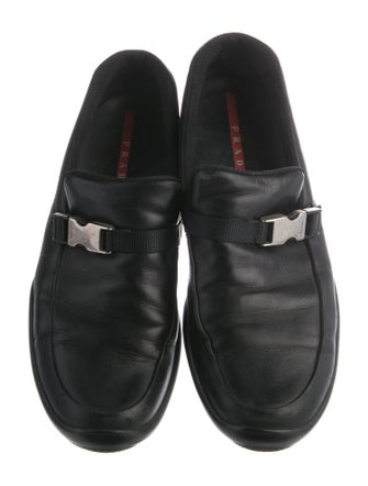 Prada Sport Signature Logo Leather Monk Straps